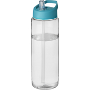 Bidon H2O Vibe o pojemności 850 ml z wieczkiem z dzióbkiem, biały, niebieski