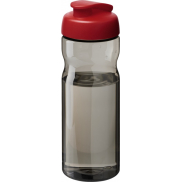 Bidon H2O Active® Eco POP Base o pojemności 650 ml z wieczkiem zaciskowym, szary, czerwony