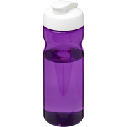 Bidon H2O Active® Eco POP Base o pojemności 650 ml z wieczkiem zaciskowym, fioletowy, biały