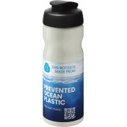 Bidon H2O Active® Eco POP Base o pojemności 650 ml z wieczkiem zaciskowym, biały, czarny