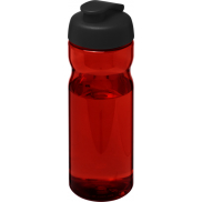 Bidon H2O Active® Eco POP Base o pojemności 650 ml z wieczkiem zaciskowym, czerwony, czarny