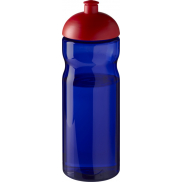 Bidon H2O Eco o pojemności 650 ml z wypukłym wieczkiem, niebieski, czerwony