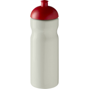 Bidon H2O Eco o pojemności 650 ml z wypukłym wieczkiem, biały, czerwony