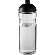 Bidon H2O Eco o pojemności 650 ml z wypukłym wieczkiem, biały, czarny