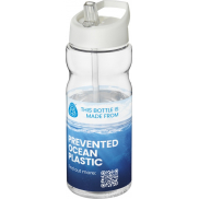 Bidon H2O Eco o pojemności 650 ml z wieczkiem z dzióbkiem, biały