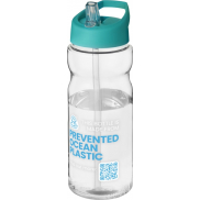 Bidon H2O Eco o pojemności 650 ml z wieczkiem z dzióbkiem, biały, niebieski