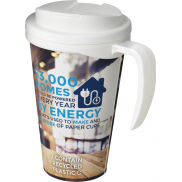 Kubek Brite-Americano® 350 ml z wieczkiem zapobiegającym rozchlapaniu, biały
