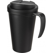 Americano® Grande 350 ml mug with spill-proof lid, czarny