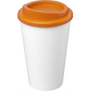 Kubek Americano Eco z recyklingu o pojemności 350 ml, biały, pomarańczowy