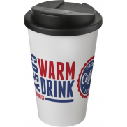 Kubek Americano® 350 ml z pokrywką chroniącą przed rozlaniem, biały, czarny