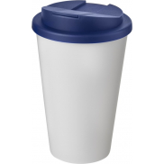 Kubek Americano® 350 ml z pokrywką chroniącą przed rozlaniem, biały, niebieski