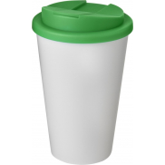 Kubek Americano® 350 ml z pokrywką chroniącą przed rozlaniem, biały, zielony