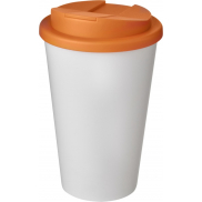 Kubek Americano® 350 ml z pokrywką chroniącą przed rozlaniem, biały, pomarańczowy