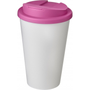 Kubek Americano® 350 ml z pokrywką chroniącą przed rozlaniem, biały, różowy