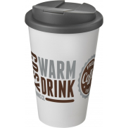Kubek Americano® 350 ml z pokrywką chroniącą przed rozlaniem, biały, szary