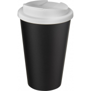 Kubek Americano® 350 ml z pokrywką chroniącą przed rozlaniem, czarny, biały