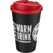 Kubek Americano® 350 ml z pokrywką chroniącą przed rozlaniem, czarny, czerwony
