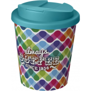Brite-Americano® Espresso 250 ml tumbler with spill-proof lid, biały, niebieski