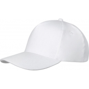 5-panelowa czapka Doyle 260 g/m², biały