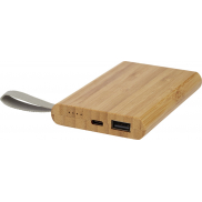Powerbank Tulda o pojemności 5 000 mAh wykonany z bambusa, piasek pustyni