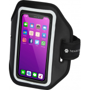 Odblaskowa bransoletka na smartfon Haile z przezroczystym etui, czarny