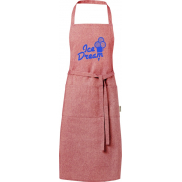 Pheebs Fartuch z bawełny z recyklingu o gramaturze 200 g/m², czerwony