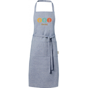 Pheebs Fartuch z bawełny z recyklingu o gramaturze 200 g/m², niebieski