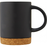 Neiva Kubek ceramiczny o pojemności 425 ml z korkową podstawą, czarny