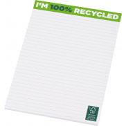  Notatnik Desk-Mate® w formacie A5 z materiałów z recyklingu, 25 stron, biały