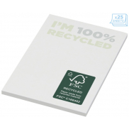 Karteczki samoprzylepne z recyklingu o wymiarach 50 x 75 mm Sticky-Mate® , 100 stron, biały