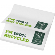 Karteczki samoprzylepne z recyklingu o wymiarach 75 x 75 mm Sticky-Mate®, 25 stron, biały