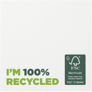 Karteczki samoprzylepne z recyklingu o wymiarach 75 x 75 mm Sticky-Mate®, 50 stron, biały