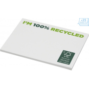 Karteczki samoprzylepne z recyklingu o wymiarach 100 x 75 mm Sticky-Mate®, 100 stron, biały