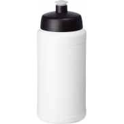 Baseline 500 ml butelka sportowa z recyklingu, biały, czarny