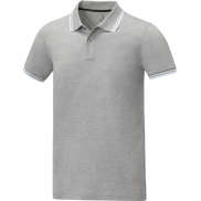 Męska koszulka polo Amarago z kontrastowymi paskami i krótkim rękawem 200 g/m², l, szary