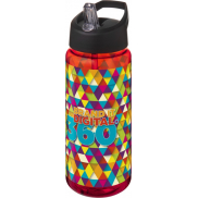 Bidon H2O Active® Octave Tritan™ o pojemności 600 ml z dzióbkiem, czerwony, czarny
