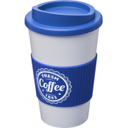 Americano® 350 ml termoizolowany kubek z uchwytem, niebieski, biały