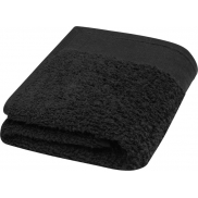 Chloe bawełniany ręcznik kąpielowy o gramaturze 550 g/m² i wymiarach 30 x 50 cm, czarny