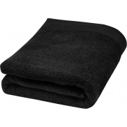 Ellie bawełniany ręcznik kąpielowy o gramaturze 550 g/m² i wymiarach 70 x 140 cm, czarny