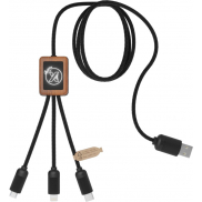 Kabel bambusowy 3 w 1 SCX.design C29, brazowy