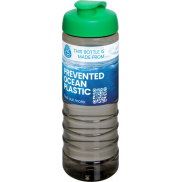 H2O Active® Eco Treble bidon z otwieraną pokrywką o pojemności 750 ml, szary, zielony