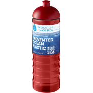 H2O Active® Eco Treble bidon z kopułową pokrywką o pojemności 750 ml , czerwony