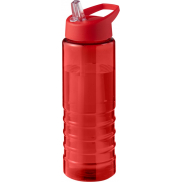 H2O Active® Eco Treble bidon z pokrywką z tutką o pojemności 750 ml , czerwony