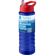 H2O Active® Eco Treble bidon z pokrywką z tutką o pojemności 750 ml , niebieski, czerwony