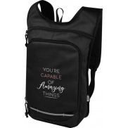 Trails plecak outdorowy, certyfikat GRS, tworzywo RPET, 6,5 l, czarny