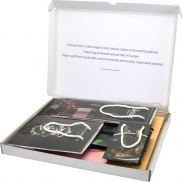 Zestaw próbek z torbami z papieru integra, biały