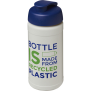 Baseline bidon o pojemności 500 ml z wieczkiem zaciskowym z materiałów z recyklingu, piasek pustyni, niebieski