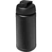 Baseline bidon o pojemności 500 ml z wieczkiem zaciskowym z materiałów z recyklingu, czarny