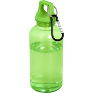 Oregon butelka na wodę o pojemności 400 ml z karabińczykiem wykonana z tworzyw sztucznych pochodzących z recyklingu z certyfi, z