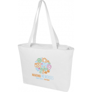 Weekender torba na zakupy z materiału z recyklingu o gramaturze 500 g/m², biały